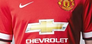 Manchester United Chevrolet-branded shirt